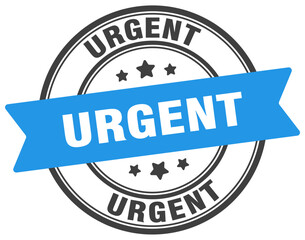 urgent stamp. urgent label on transparent background. round sign