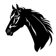 black horse silhouette