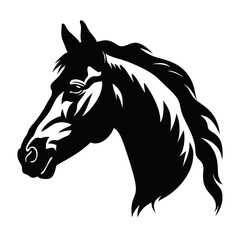 black horse silhouette