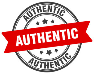 Fototapeta premium authentic stamp. authentic label on transparent background. round sign