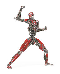 apocalypse cyborg is ready for war action like a comic hero