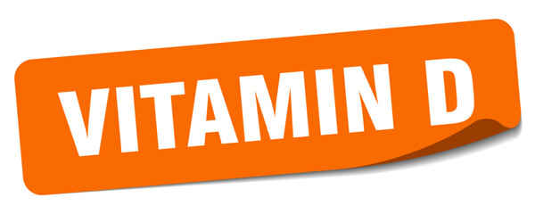 vitamin d sticker. vitamin d label - obrazy, fototapety, plakaty
