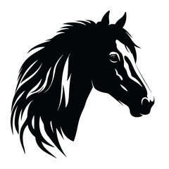 black horse silhouette