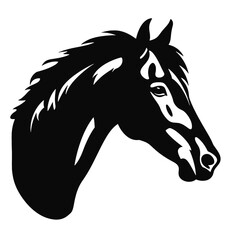 black horse silhouette