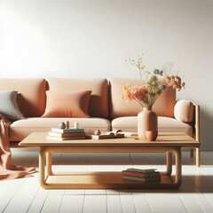 living room interior luxury  architecture  wood  indoor  ,Ai generated 
