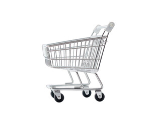 Shopping cart isolated on white