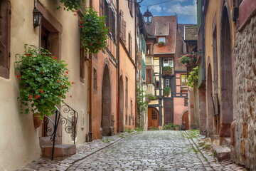 Fototapeta premium Riquewihr - Rue St. Nicolas