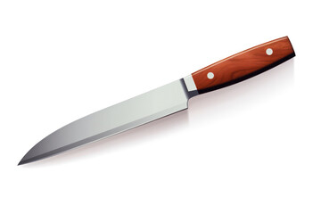 Sharp Blade: A Metallic Kitchen Knife with a Stainless Steel Handle