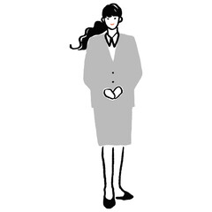 スーツを着た女性のイラスト