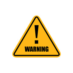 Warning sign icon in flat style. Attention symbol for your web site design, logo, app, UI Vector EPS 10.