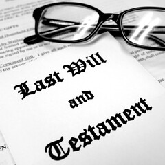 Last Will and Testament for Estate Planning with Glasses