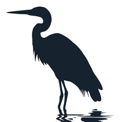 Vector image of pelican silhouette