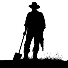 farmer silhouette