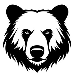 Silhouette bear isolated on white background