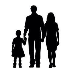 Family vector silhouette