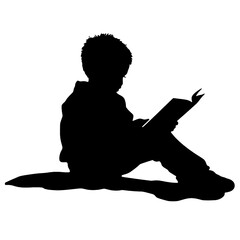 child reading a book
