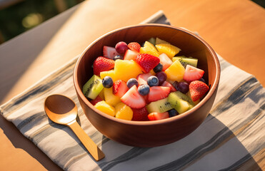 fruit salad in a bowl