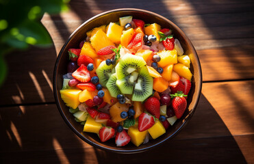 fruit salad with kiwis