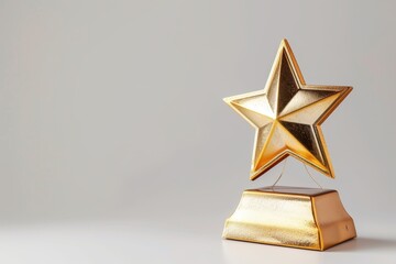 Text space available on white background for star award