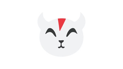 devil cute face vector
