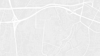 Background Bekasi map, Indonesia, white and light grey city poster. Vector map with roads and water. Widescreen proportion, flat design roadmap.