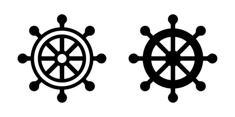 Ship Wheel icon. sign for mobile concept and web design. vector illustration © Uswa KDT
