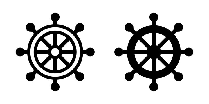 Ship Wheel icon. sign for mobile concept and web design. vector illustration