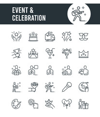 Event and Celebration Outline icons