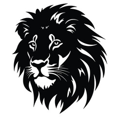 Lion head, lion face vector Illustration, on a isolated background