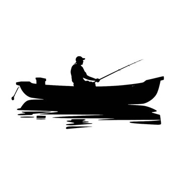 recommend clip art: Fishermen On Boat Fishing Silhouette