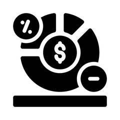 taxes glyph icon