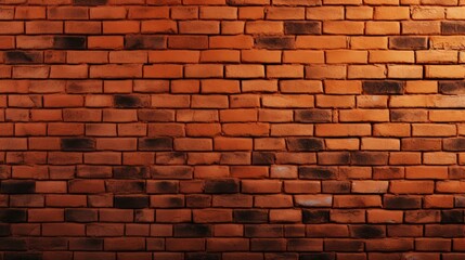 The background of the brick wall is in Orange color