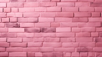The background of the brick wall is in Pink color.