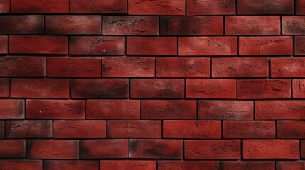 The background of the brick wall is in Ruby color. - obrazy, fototapety, plakaty