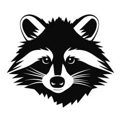 Raccoon head Vector illustration 