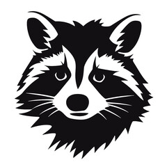 Raccoon head Vector illustration 