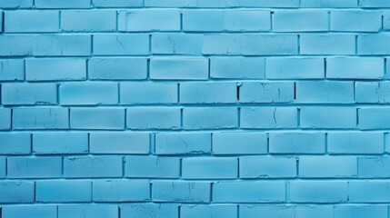 Obraz premium The background of the brick wall is in Sky Blue color.