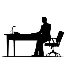 business man silhouette pose
