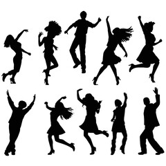 
silhouettes of dancing people

