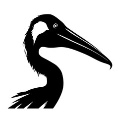 Vector image of pelican silhouette