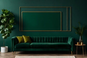 modern green  living room