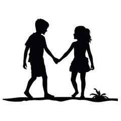silhouette of a couple