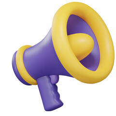 Megaphone - stylized 3d icon