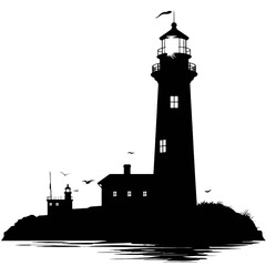 lighthouse silhouette