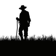 farmer  silhouette