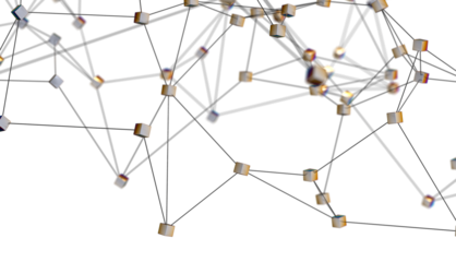 Abstract digital connection dots and lines. Technology background. Network connection structure. Plexus effect. 3d