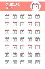 Calendar and Dates Icons