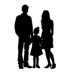 silhouette of a family