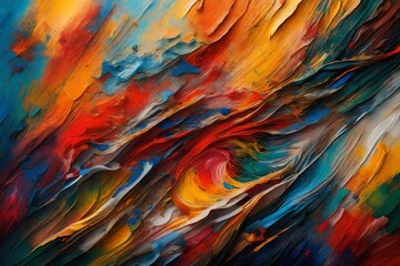 Picture, oil paints: abstract background, hand paintings. art palette of acrylic, oil paints. abstract colorful scenic background. Multicolored abstract background closeup of oil paint. Artists abstra