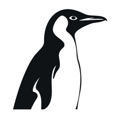 penguin silhouette vector